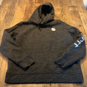 Carhartt Charcoal Heather Hoodie with Logo